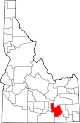 State map highlighting Power County