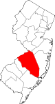 A county in the southern part of the state. It gets wider as it goes northeast. It is one of the largest counties.