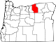 State map highlighting Morrow County