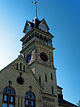 View of the clock tower of Petrolia Town Hall