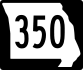 Route 350 marker