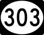 Route 303 marker
