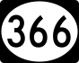 MS Highway 366 marker