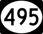 Route 495 marker