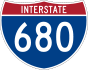 Interstate 680 marker