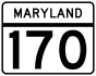 Maryland Route 170 marker
