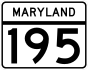 Maryland Route 195 marker