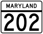 Maryland Route 202 marker