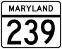 Maryland Route 239 marker