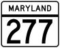 Maryland Route 277 marker