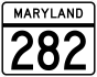 Maryland Route 282 marker