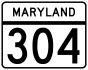 Maryland Route 304 marker