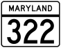 Maryland Route 322 marker