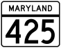 Maryland Route 425 marker