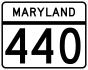 Maryland Route 440 marker