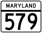 Maryland Route 579 marker