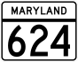 Maryland Route 624 marker