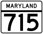 Maryland Route 715 marker