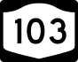 NYS Route 103 marker