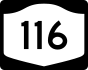 NYS Route 116 marker