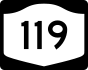 NYS Route 119 marker