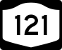 NYS Route 121 marker