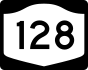 NYS Route 128 marker