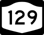 NYS Route 129 marker