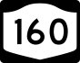 NYS Route 160 marker