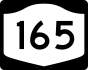 NYS Route 165 marker