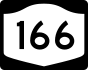 NYS Route 166 marker