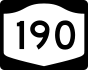 NYS Route 190 marker