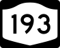 NYS Route 193 marker