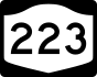 NYS Route 223 marker