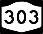 NYS Route 303 marker