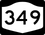 NYS Route 349 marker