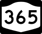 NYS Route 365 marker