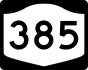 NYS Route 385 marker