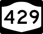 NYS Route 429 marker