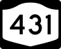 NYS Route 431 marker