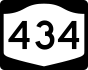 NYS Route 434 marker