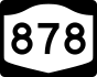 NYS Route 878 marker