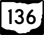 State Route 136 marker