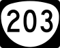 Oregon Route 203 marker