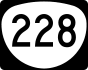 Oregon Route 228 marker