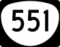Oregon Route 551 marker