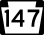 PA Route 147 marker