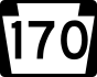PA Route 170 marker