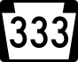 PA Route 333 marker