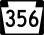PA Route 356 marker